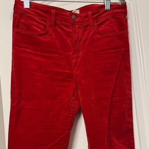 L'AGENCE Fiery Red Corduroy Pants